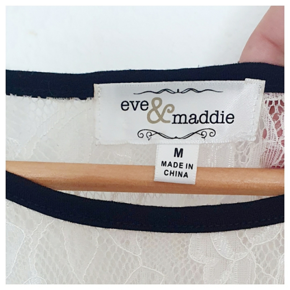 Eddie & Maddie Ivory Lace Ruffle Tank Top | NWOT - Picture 16 of 16